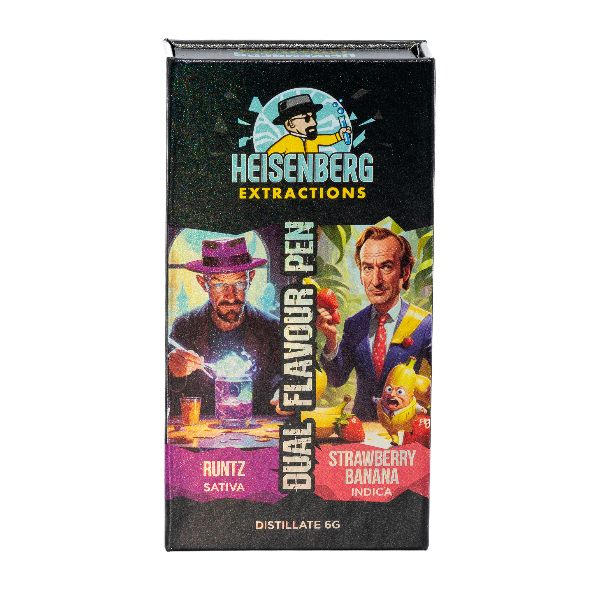 Heisenberg Extracts Dual Flavour Distillate THC Vape - 6g - Runtz /  Strawberry Banana - Maritime Smoke