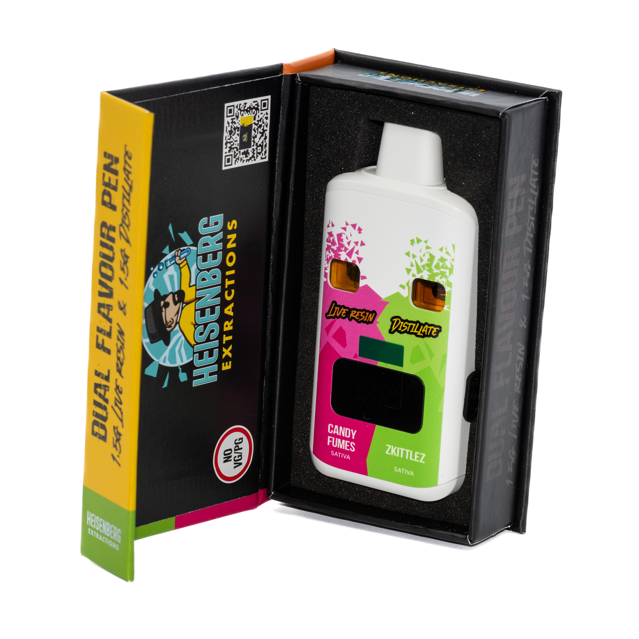 heisenberg vape disposable Heisenberg Extracts Dual Flavour Live Resin & Distillate THC Vape - 3g -  Georgia Pie / Fruity Cereal